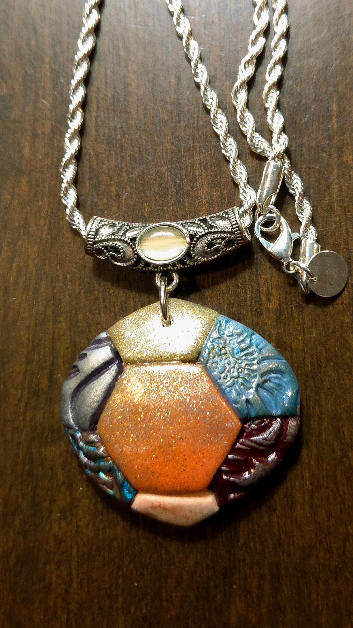 Sofia — Handmade Polymer Clay Pendant Necklace & Earring Set