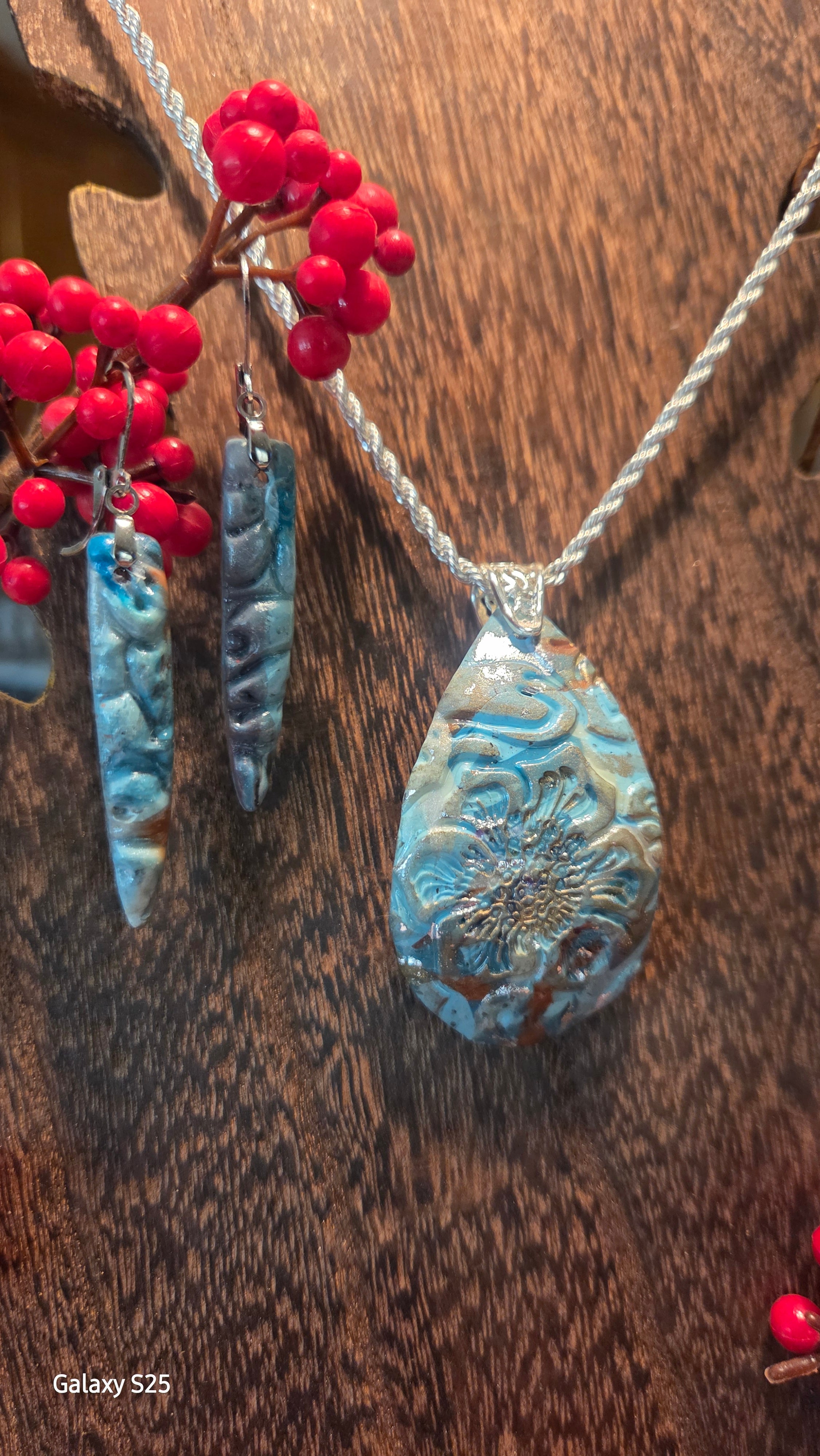 Tammy — Faux Turquoise Polymer Clay Jewelry Set