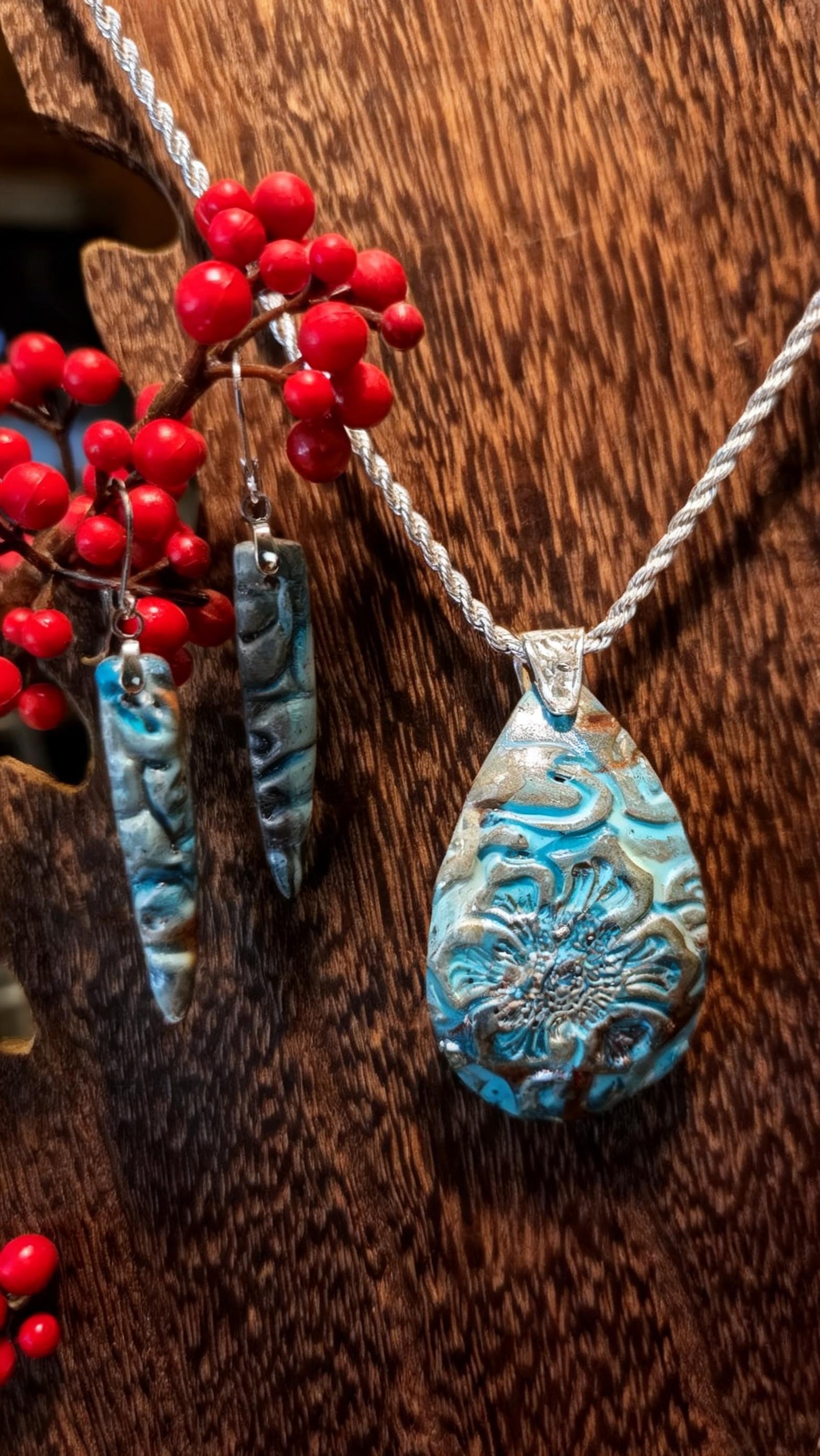 Tammy — Faux Turquoise Polymer Clay Jewelry Set