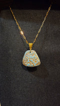 The "Jessica" pendant necklace and earrings set. From my faux turquoise line.