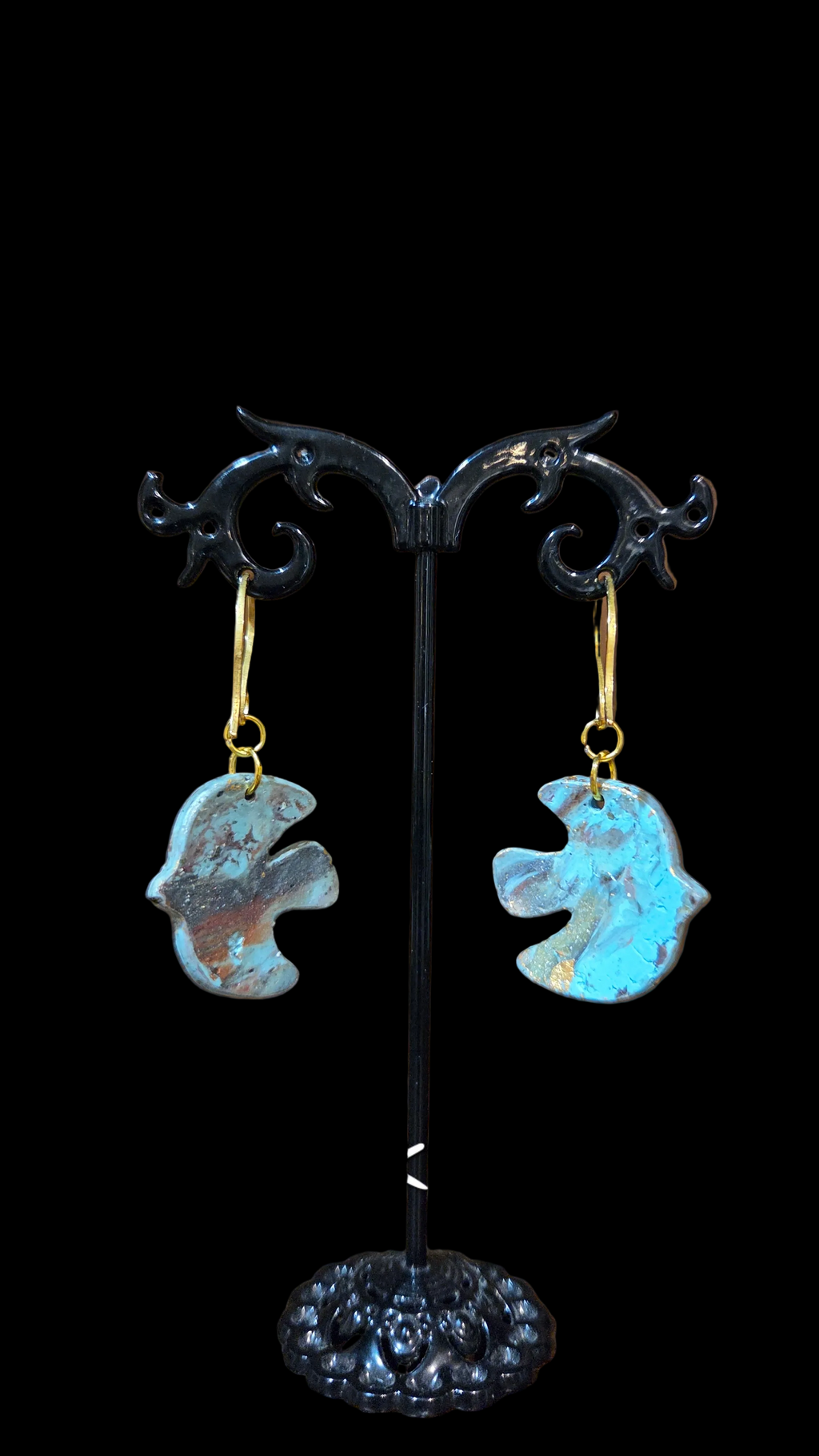 The "Jessica" pendant necklace and earrings set. From my faux turquoise line.