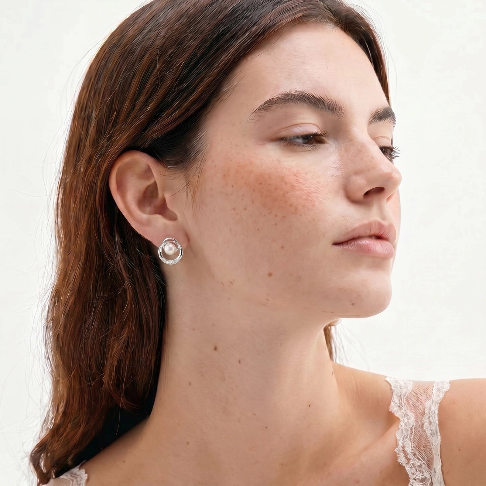 Pearl Orbit Studs by Shop With Christy LLC