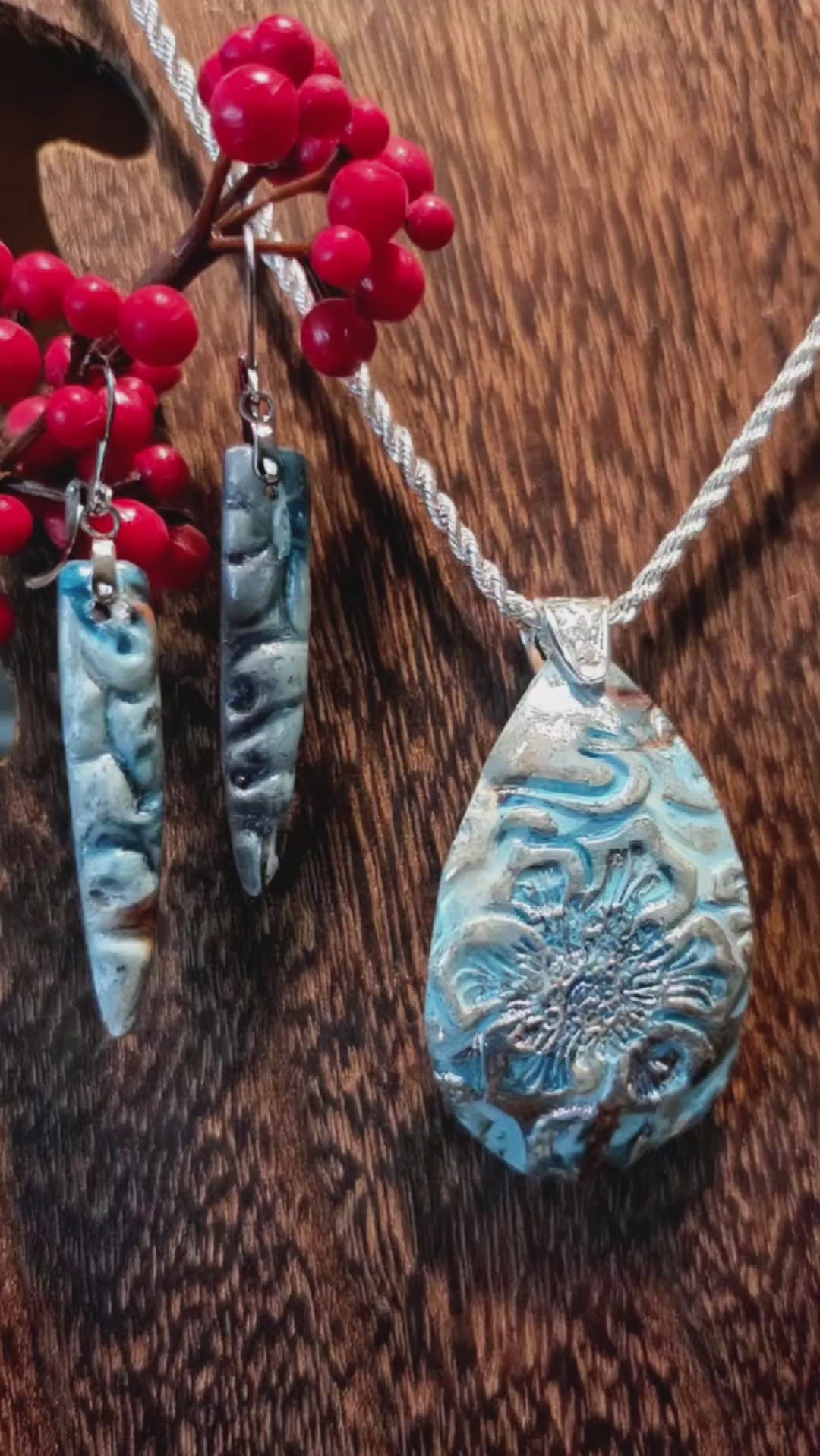 Tammy — Faux Turquoise Polymer Clay Jewelry Set